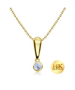 14K Gold Necklace 14KY-SPE-3426 (MOQ 10 pcs)